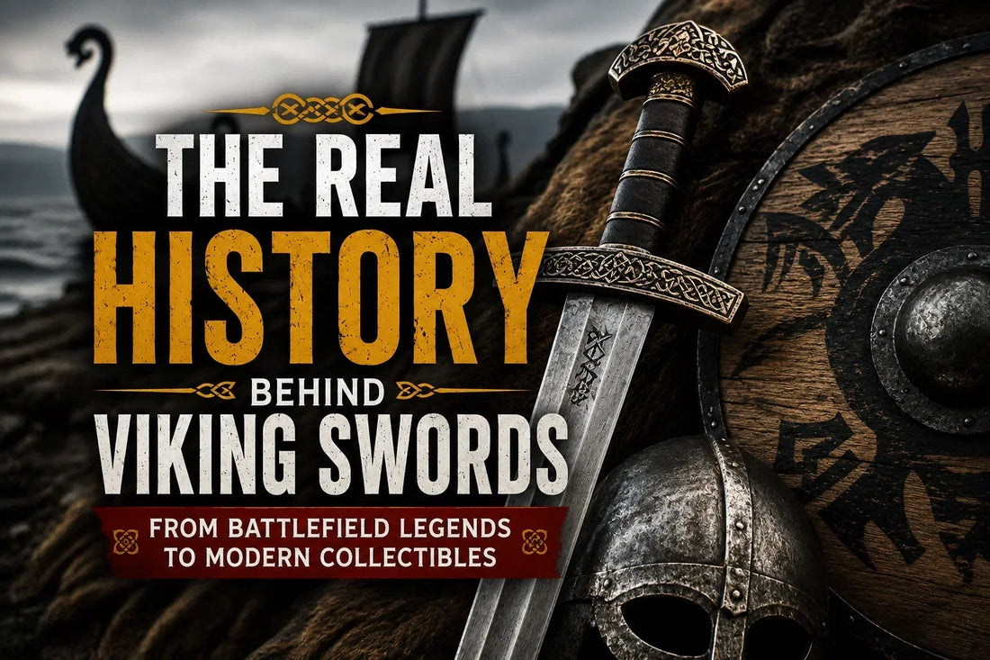 Hand forged Viking sword blade showing pattern-welded steel inspired by the real history of Norse warriors