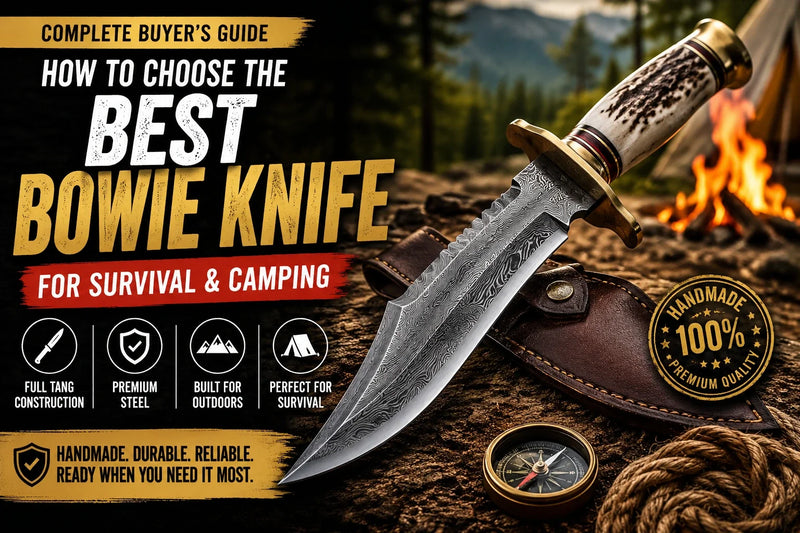 Best handmade Bowie knife for survival, camping, and bushcraft with leather sheath – complete buyer's guide for outdoor adventures