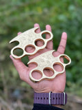 Decorative Brass Knuckle Style Collectible – Engraved Metal Display Piece