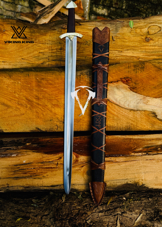 Viking Sword with Raven in Handle