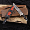 Copper Damascus Bowie Knife - 11” Blade with Copper Guard StagSteelKnives