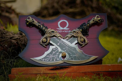 God of War Blades of Chaos – Kratos Twin Swords, Cosplay Replica with Wall Plaque