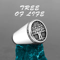 Nordic Viking Stainless Steel Ring Anchor Compass Tree of Life Viking Rune Wolf Men and Women Ring Jewelry Factory Wholesale