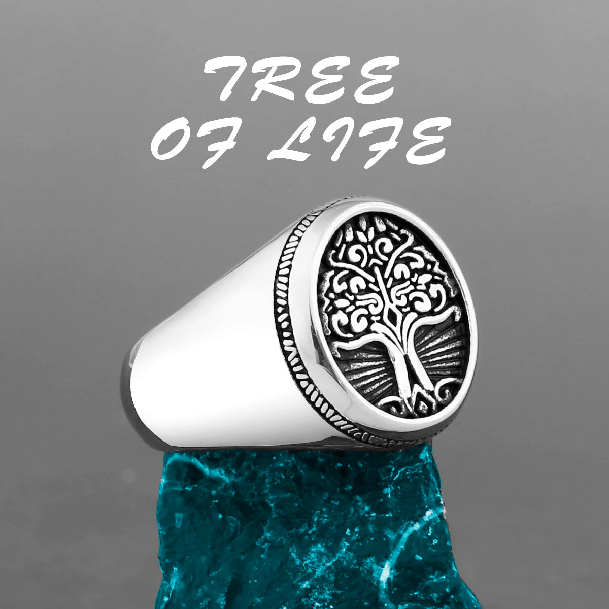 Nordic Viking Stainless Steel Ring Anchor Compass Tree of Life Viking Rune Wolf Men and Women Ring Jewelry Factory Wholesale