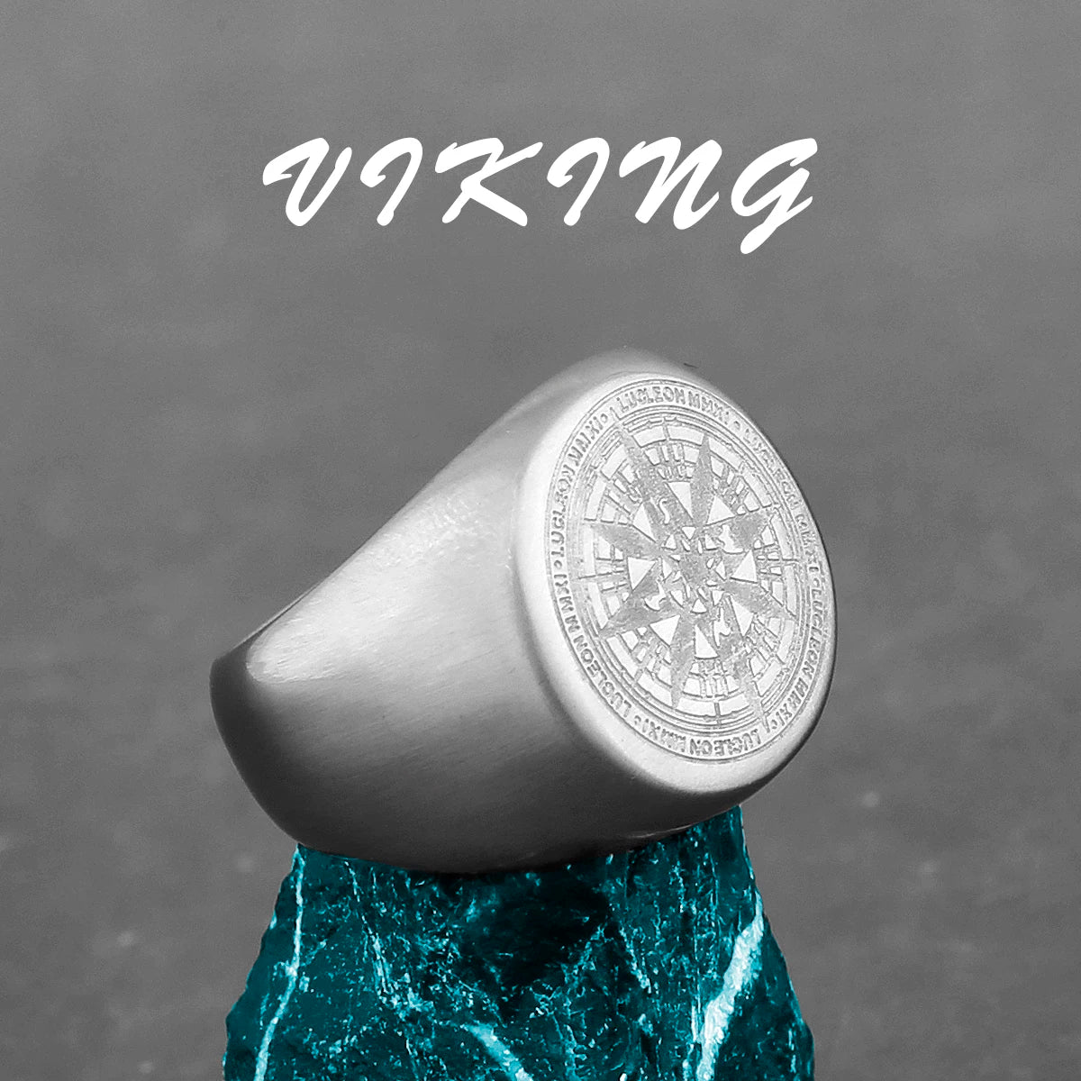 Nordic Viking Stainless Steel Ring Anchor Compass Tree of Life Viking Rune Wolf Men and Women Ring Jewelry Factory Wholesale