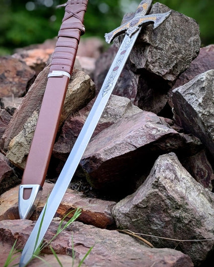 Knights Templar Silver Sword | Custom Handmade Knight Sword
