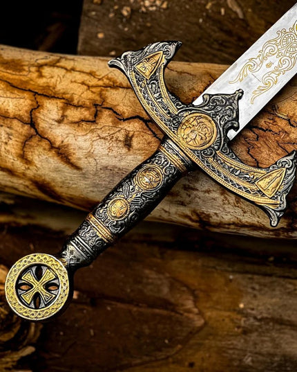 Knights Templar Silver Sword | Custom Handmade Knight Sword