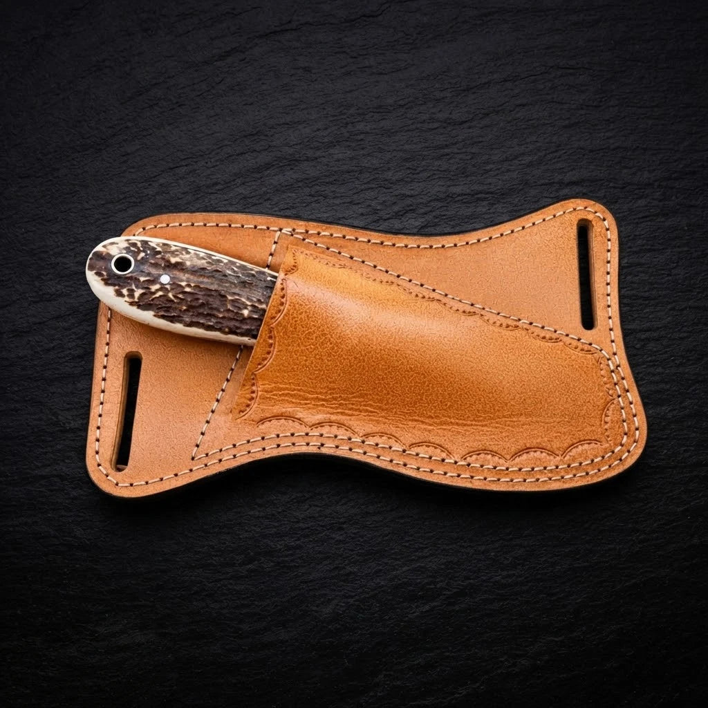 Staghollow Rasp Steel Skinner Knife – Stag Horn Handle