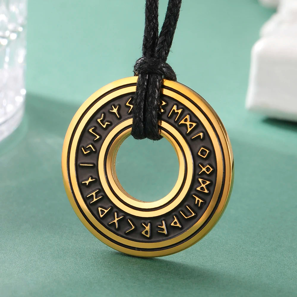 Stainless Steel Vegvisir Viking Necklace for Men | Nordic Rune Pendant
