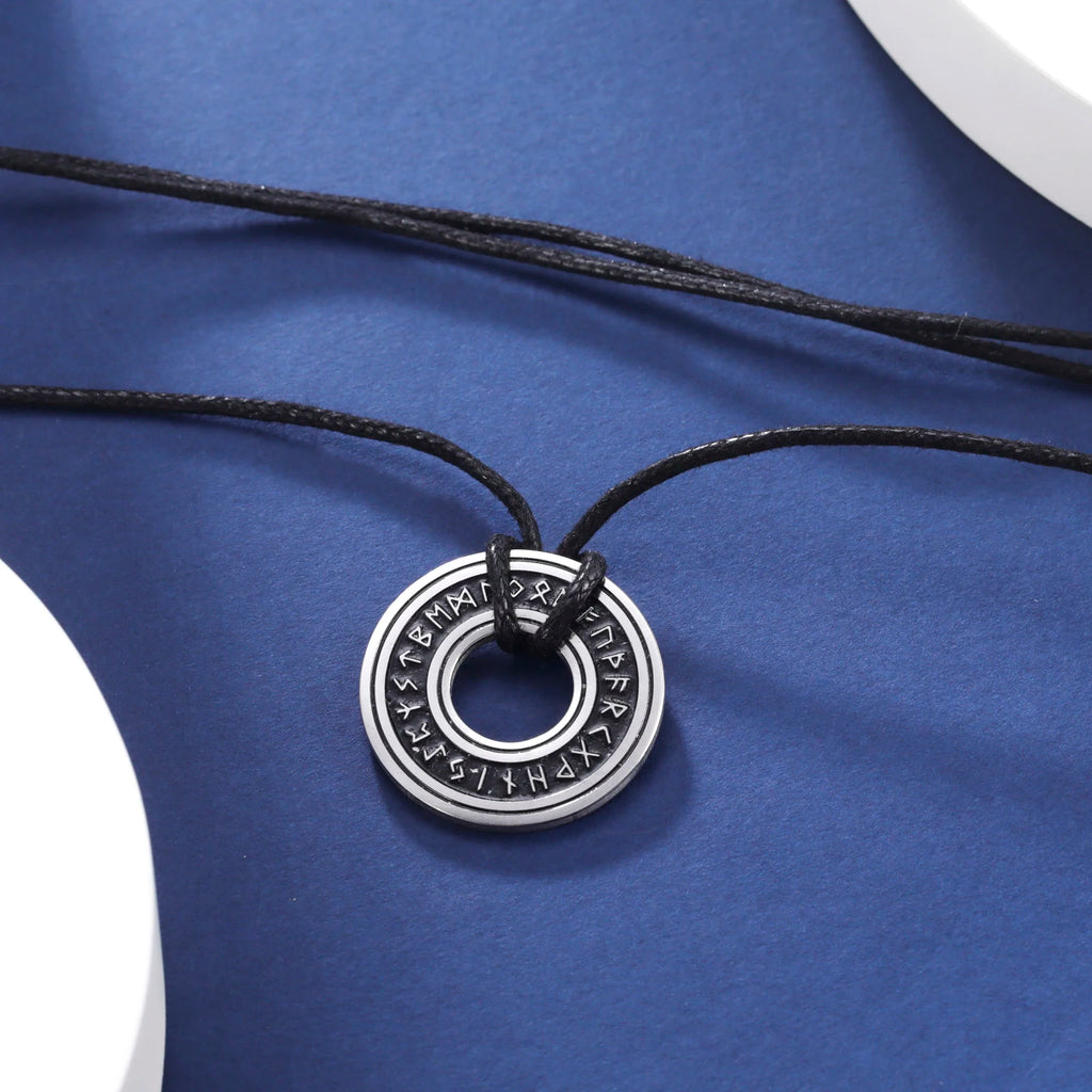 Stainless Steel Vegvisir Viking Necklace for Men | Nordic Rune Pendant