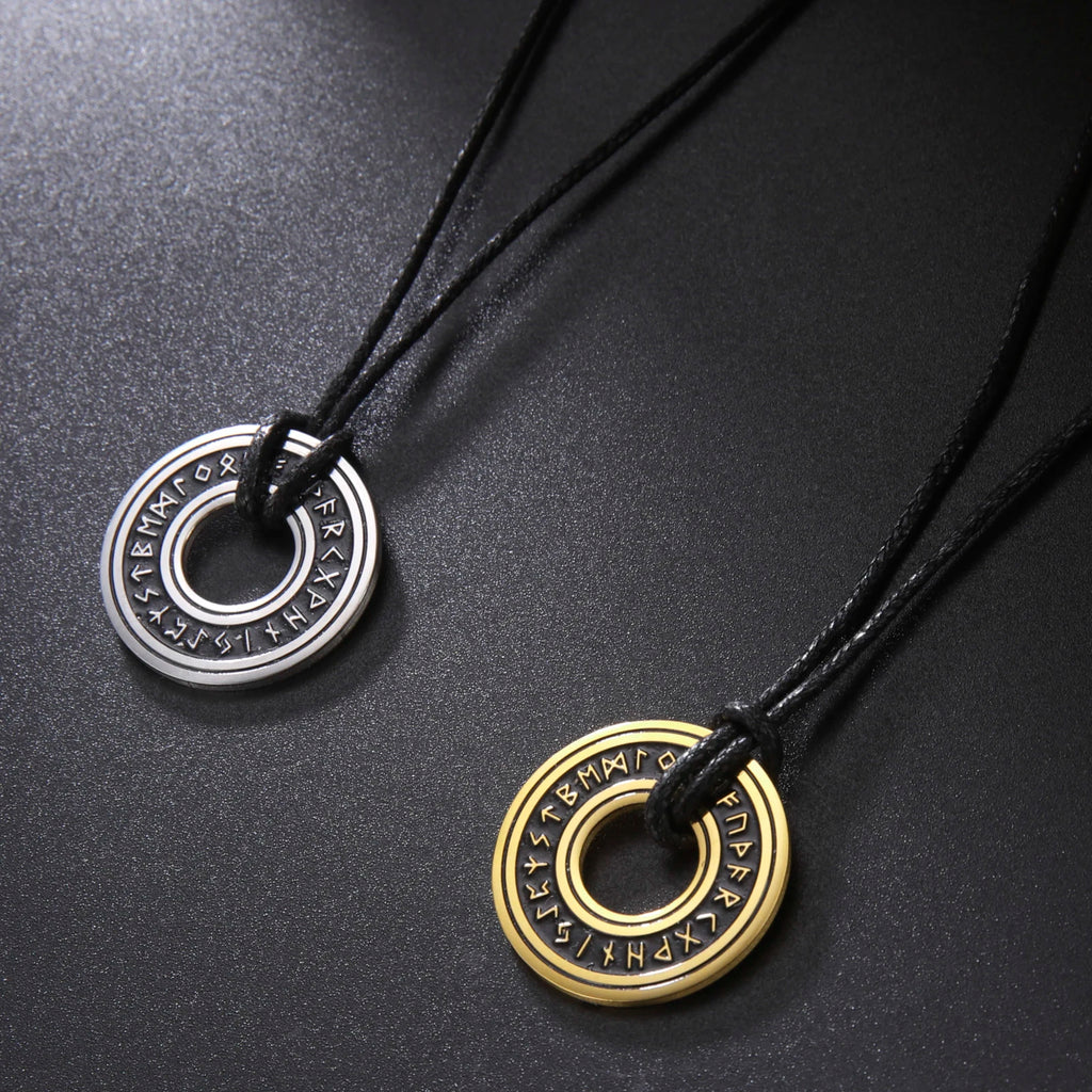 Stainless Steel Vegvisir Viking Necklace for Men | Nordic Rune Pendant
