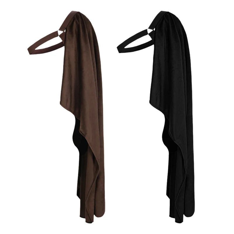Steampunk Medieval Half Shoulder Shawl Cape Renaissance Cape Poncho Viking Knight  Pirate Cloak Halloween Cosplay Costume