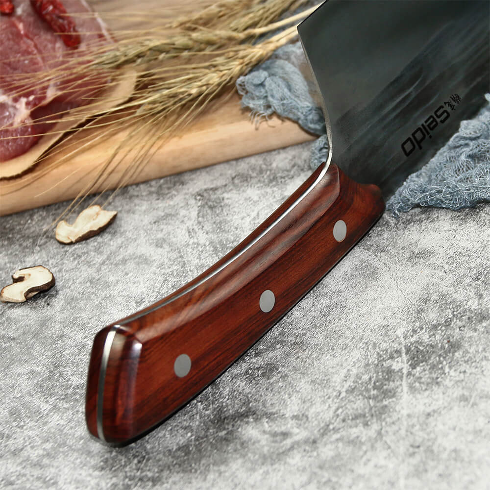 Caveman 5-piece butcher knife set for BBQ, carving and meat processing