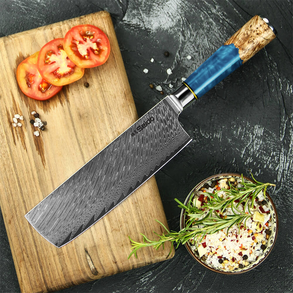 Executive 7-piece Japanese Damascus steel knives for everyday cooking