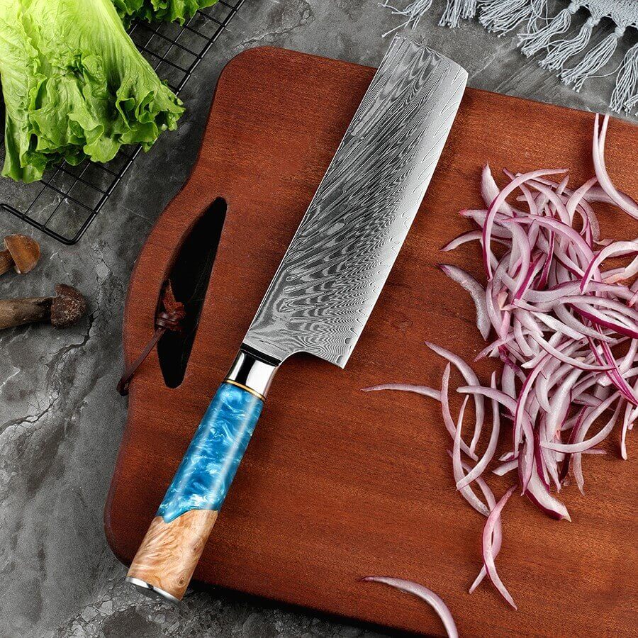 Executive Japanese Damascus steel knife set with VG10 steel