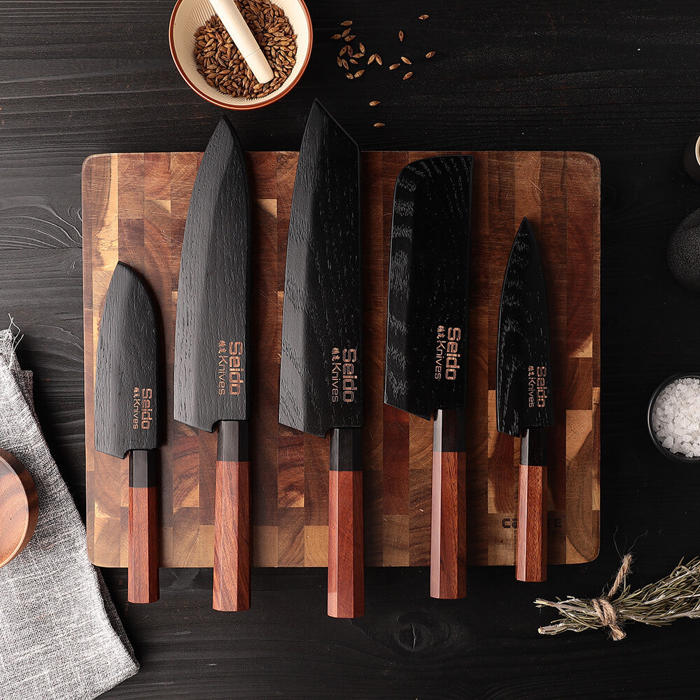 Hageshi AUS-10 Japanese kitchen knife from 5-piece chef knife set