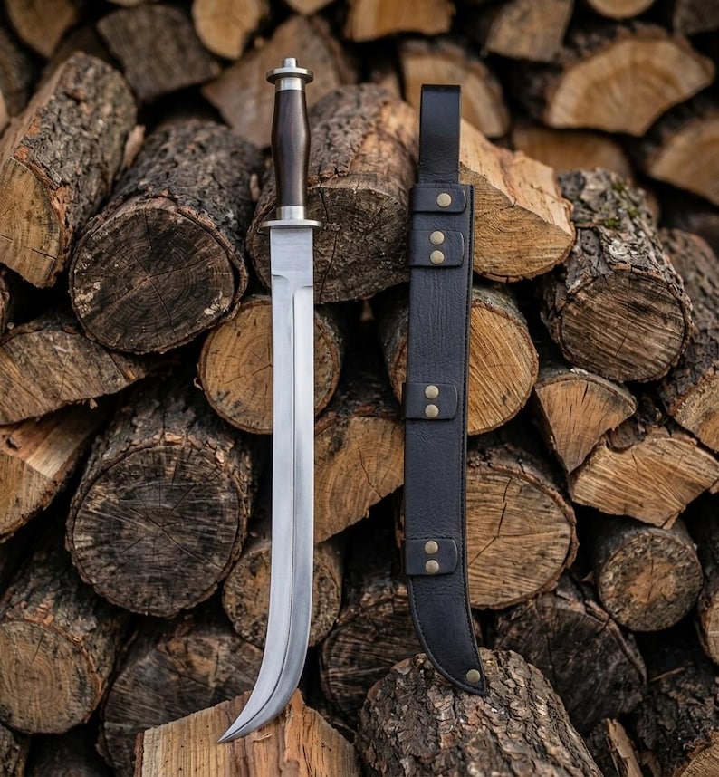 Dacian Falx sword hilt and handle close-up