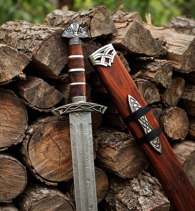 Hilt and crossguard detail of the Viking sword
