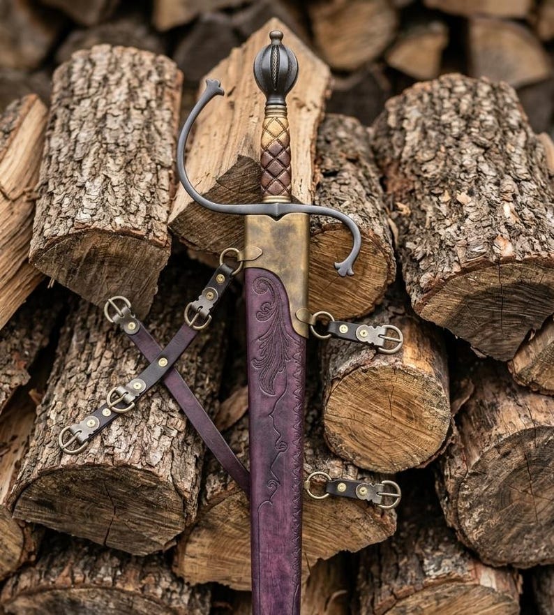 Spada sword blade close-up