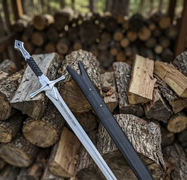 Close-up of the Stygian Liege carbon steel blade