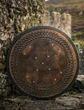 Handcrafted Celtic Cross Viking Shield wooden wall decor