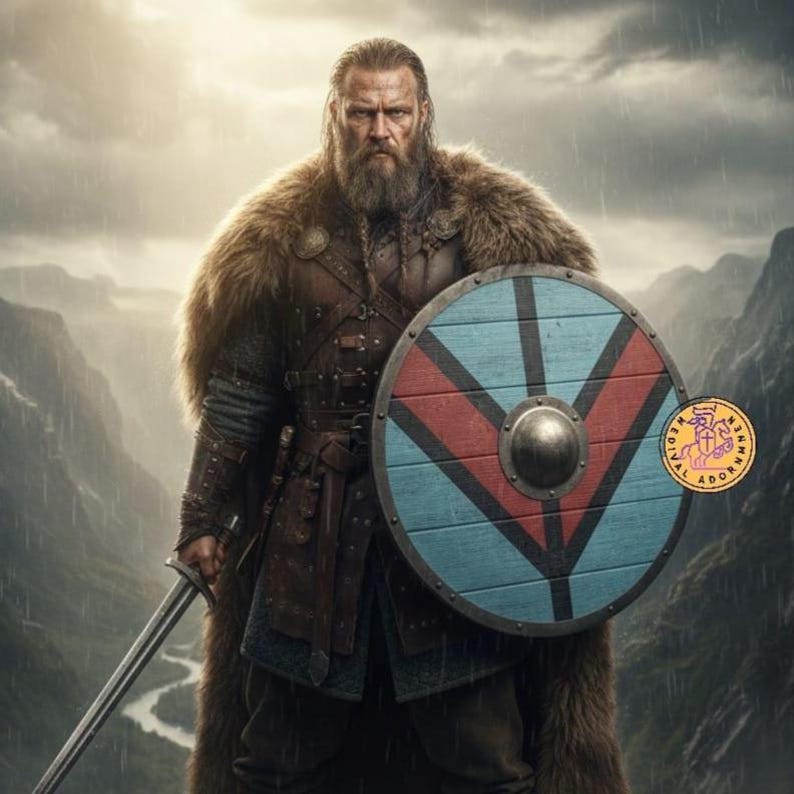 Handcrafted Medieval Viking Shield, cosplay and LARP decor – premium solid wood with steel accents