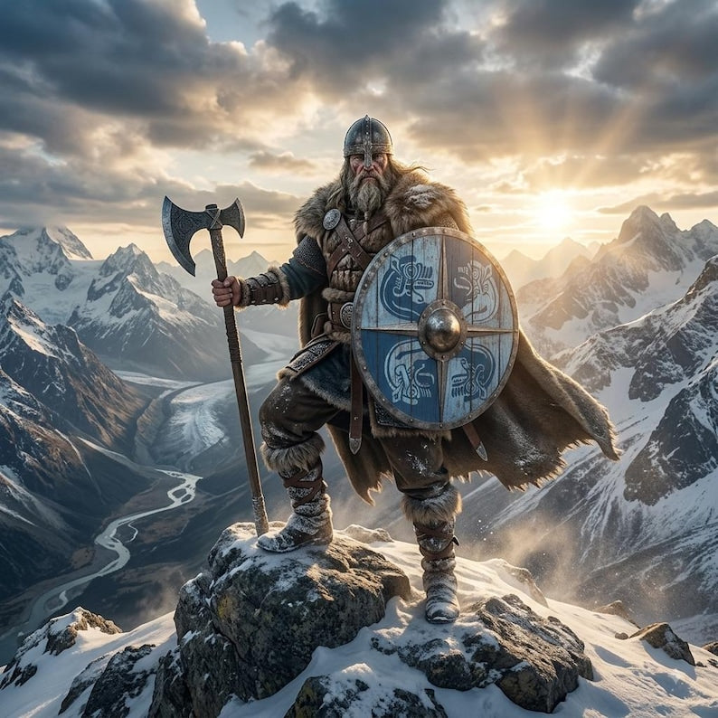 Handcrafted Viking Raven Shield, round wooden decor – raven-inspired Norse artwork