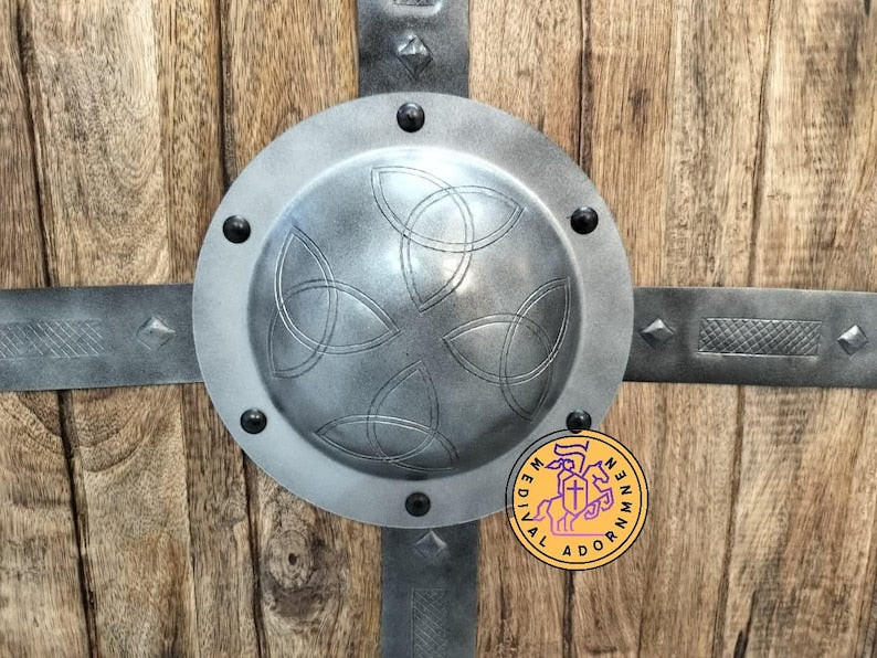 Handcrafted wooden medieval shield, Viking warrior round shield – available in 24, 30, or 36 inch diameters