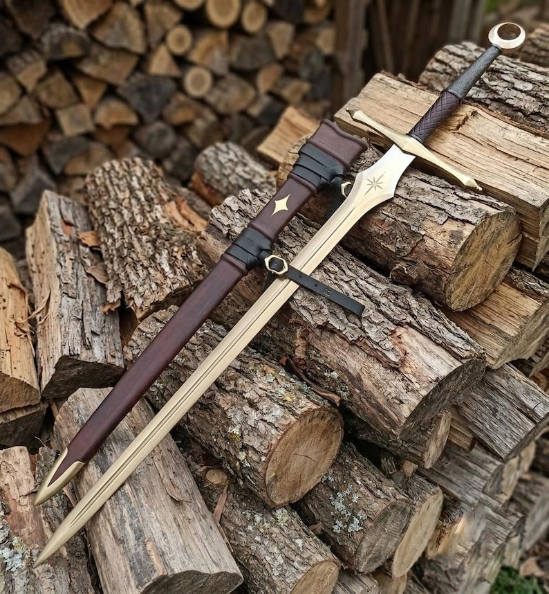 Blade tip detail of the fantasy longsword
