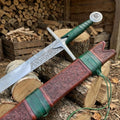 Handmade High Carbon Steel Falchion Sword, 40 inch single edge blade