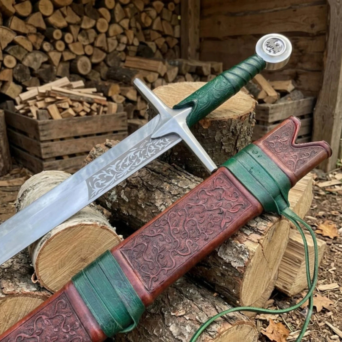 Handmade High Carbon Steel Falchion Sword, 40 inch single edge blade