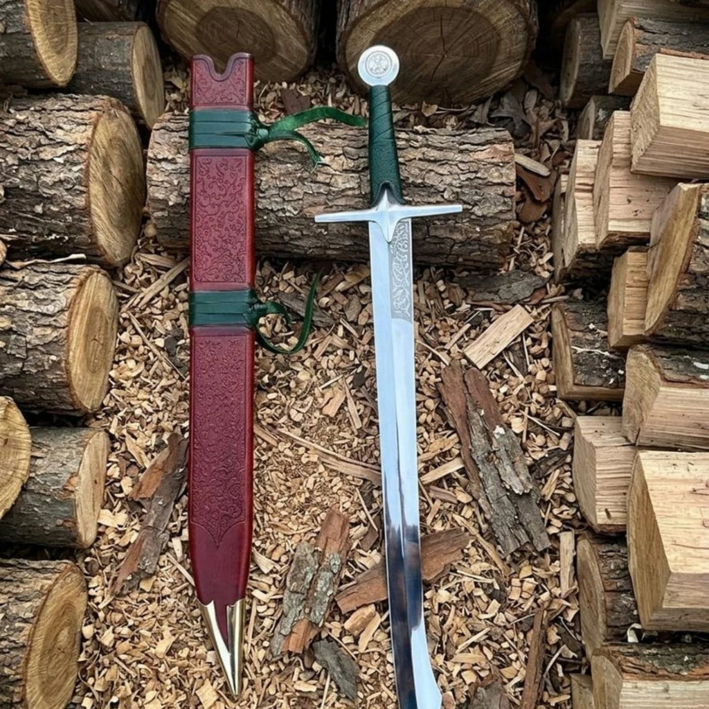 Handmade Falchion Sword, polished single-edge steel blade