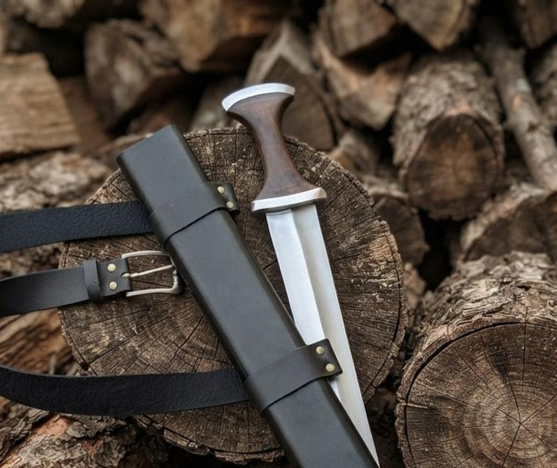 Additional detail view of the medieval short sword