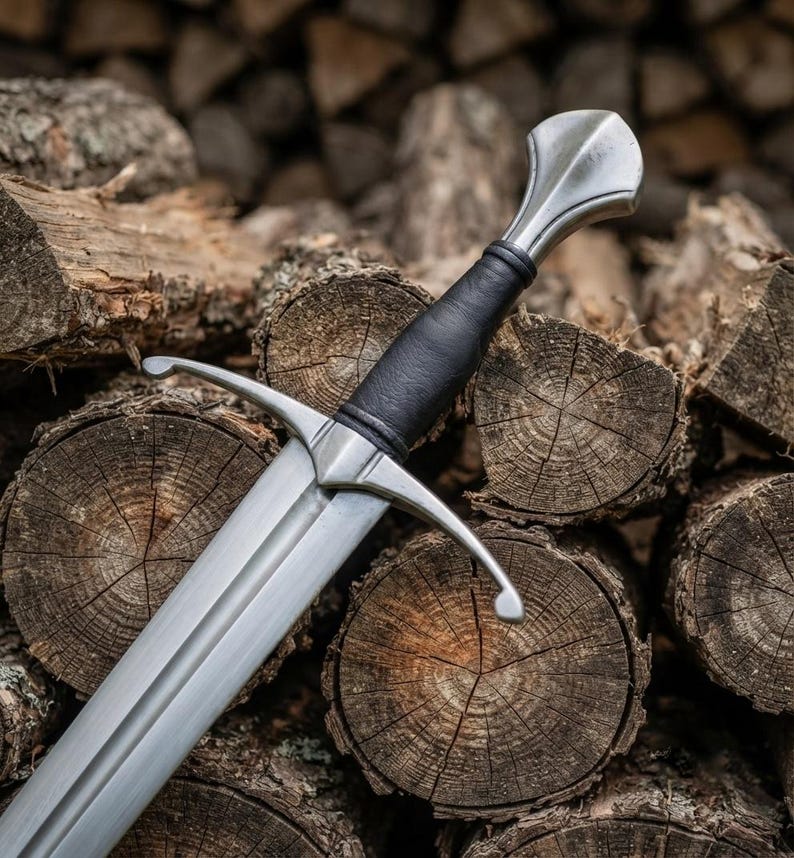 Full length view of the medieval arming sword