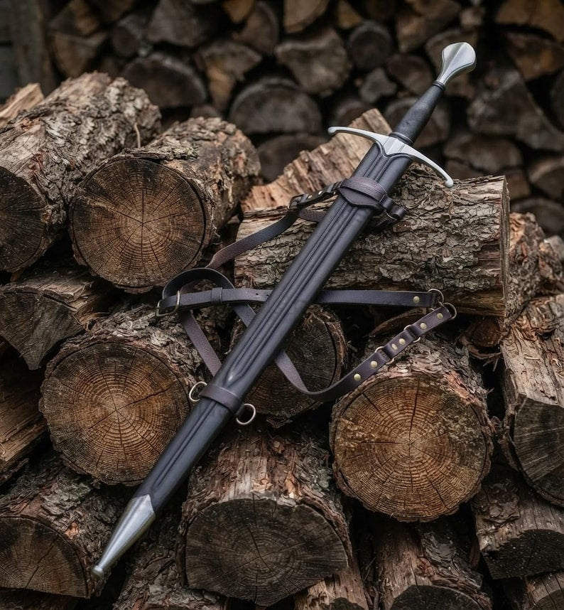 Additional detail view of the medieval arming sword