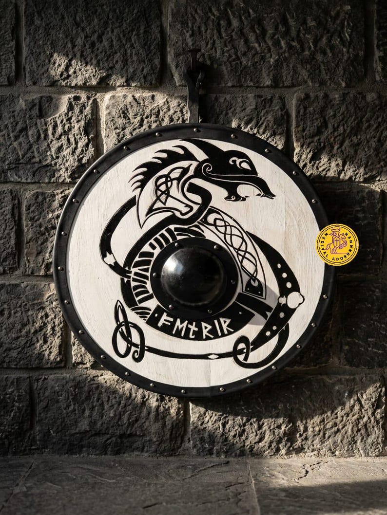 Handmade Norse Dragon Viking Shield