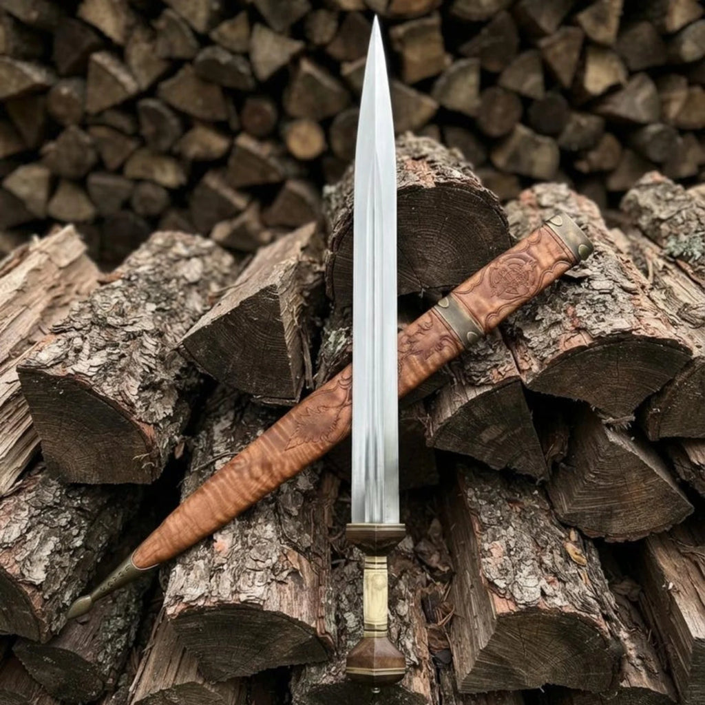 Handmade Gladius Sword with Turkish walnut guard and pommel accents