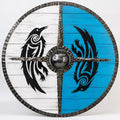 Handmade Viking Raven Shield, Norse wooden wall decor