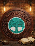 Handmade Yggdrasil Viking Shield, Tree of Life wall decor