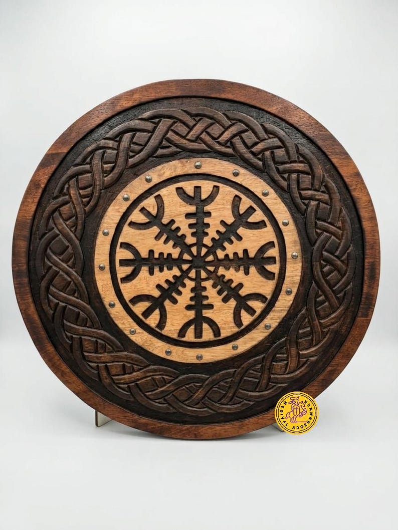 Helm of Awe Viking Shield, Norse wall decor