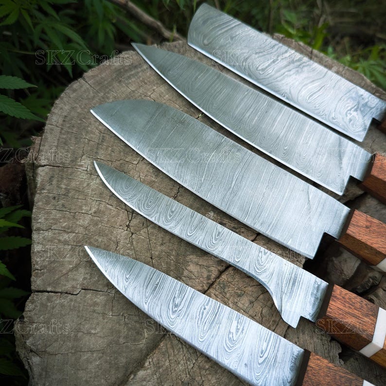 Chef Knife Set, Rose Wood Handle Kitchen Knives, Japanese Style Knife, Personalized Groomsmen, Thanksgiving Gifts