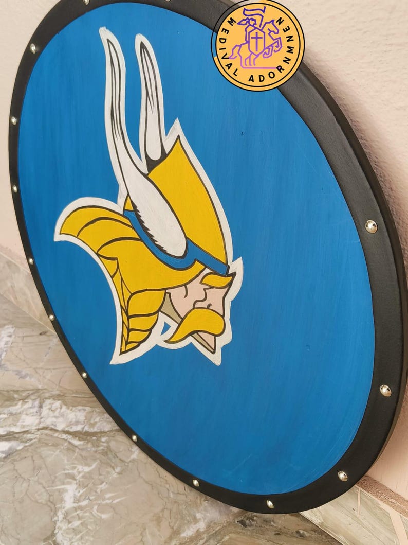 Hand-Painted Viking Shield | Norse Cosplay, Medieval Decor