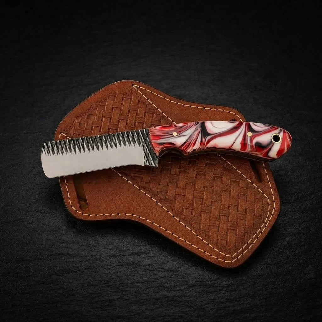 Ironcrest bull cutter knife rasp steel blade detail
