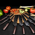 Japanese master chef knife set, 8-knife high-carbon stainless steel set