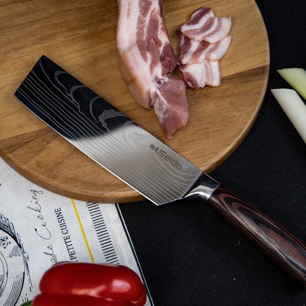 Nakiri vegetable knife from the Japanese master chef knife set