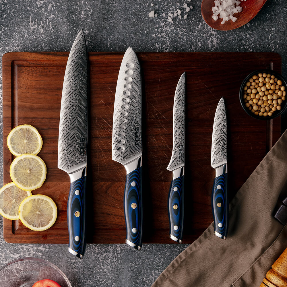 Kanpeki 67-layer Japanese steel Damascus knife set