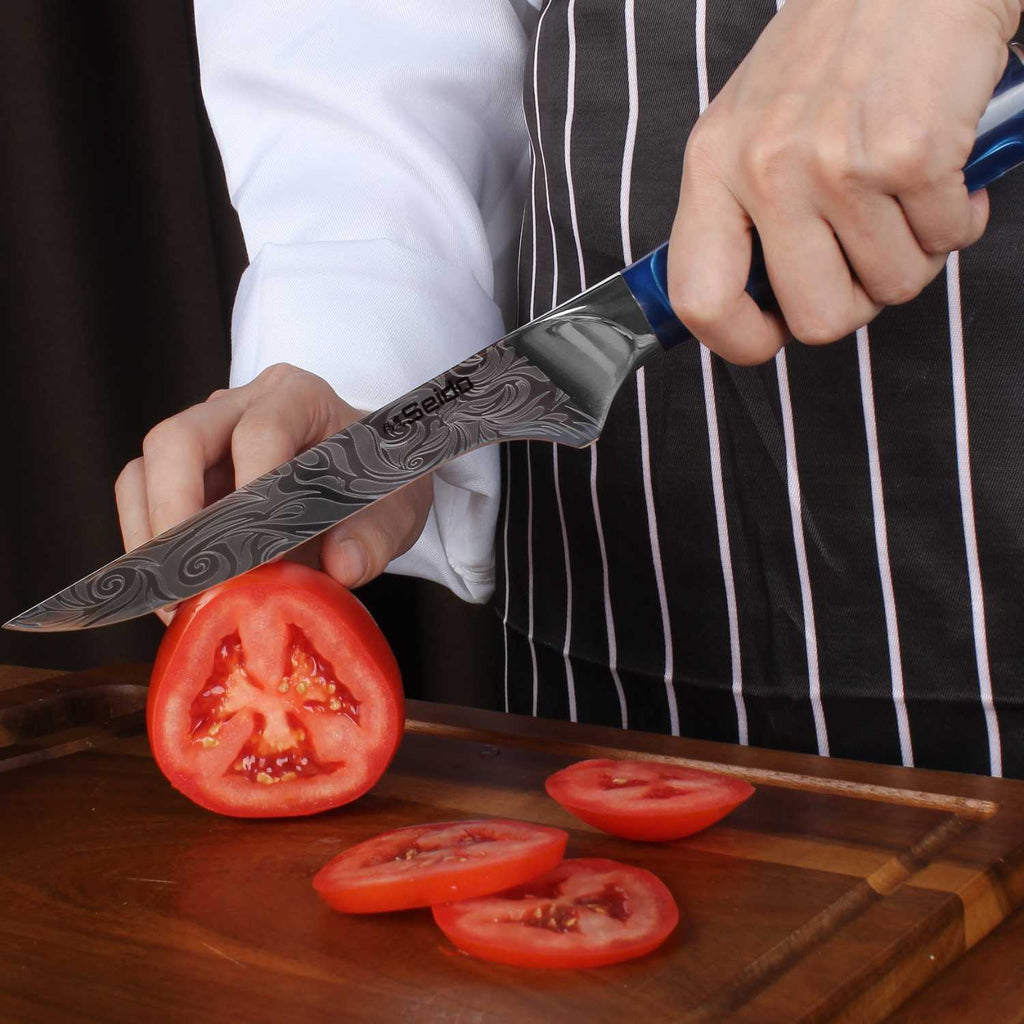 Tengoku 10-piece Damascus-pattern knife set, a complete chef gift