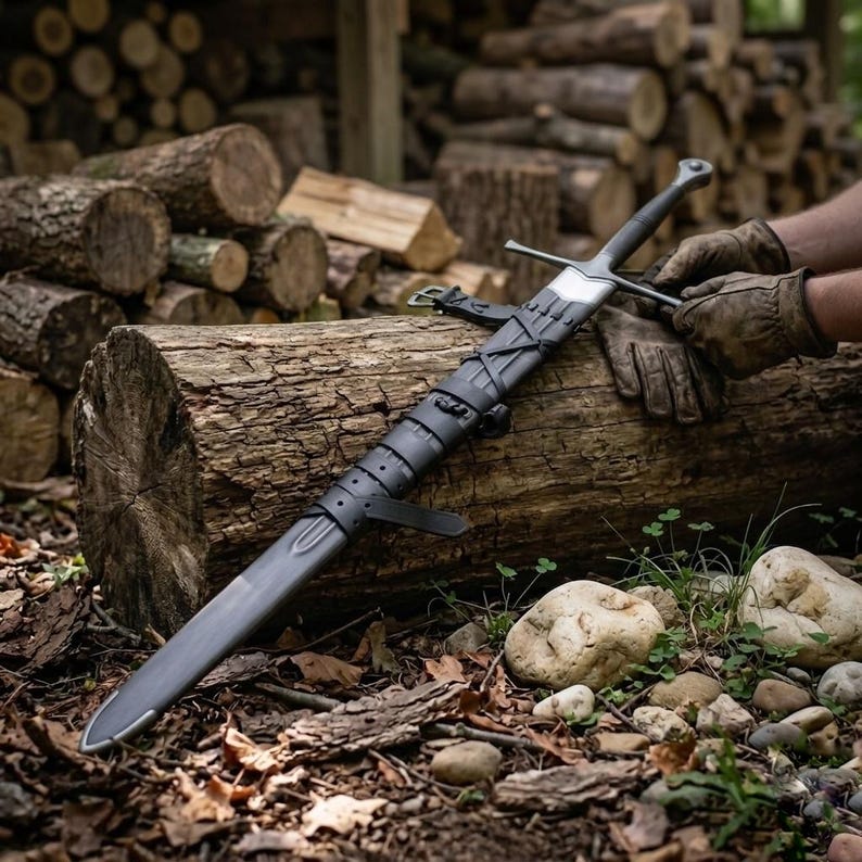 Warden of the North sword resting in its scabbard