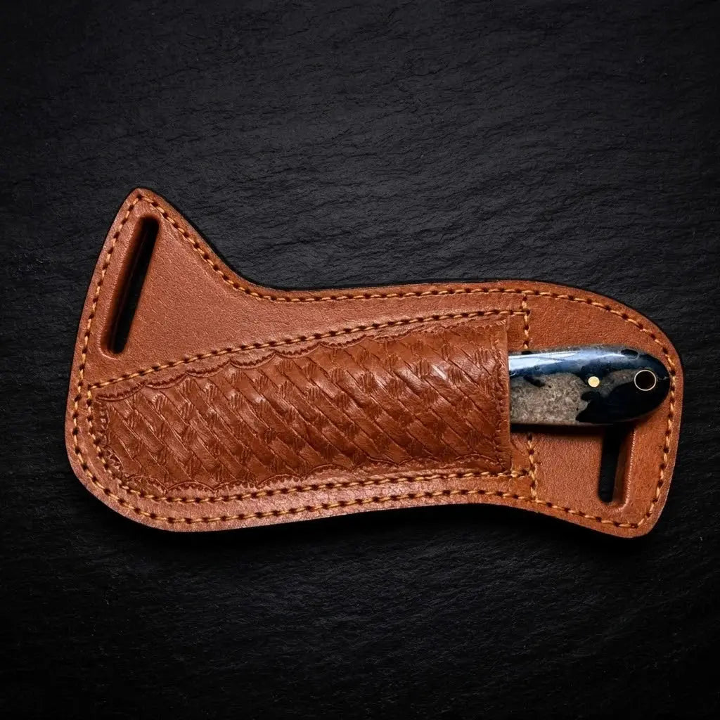 Close-up of Thornvale rasp steel blade and resin grip