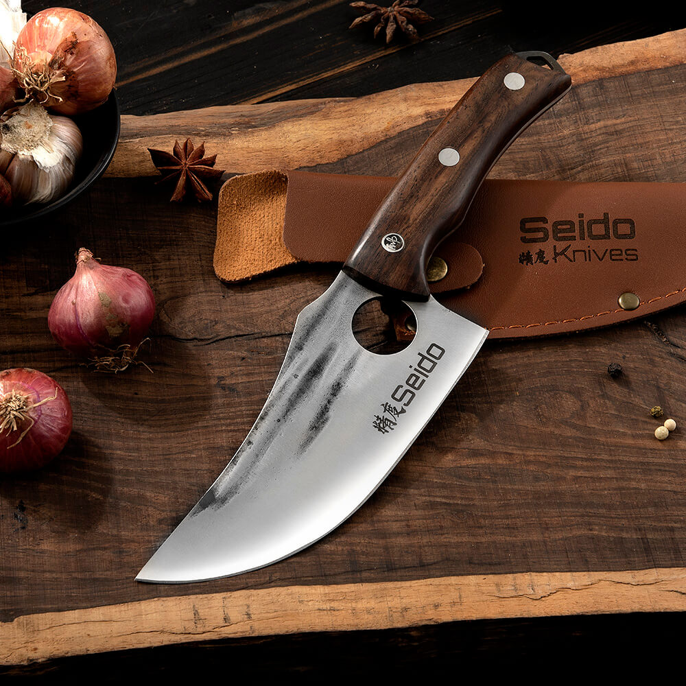 Torio butcher knife set with 4mm thick forged high-carbon steel blades